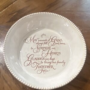Farmhouse Country White Ceramic Round Pie Dish 10 in Embossed Floral with